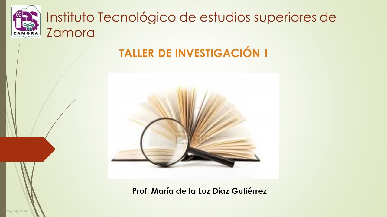 TALLER DE INVESTIGACION I